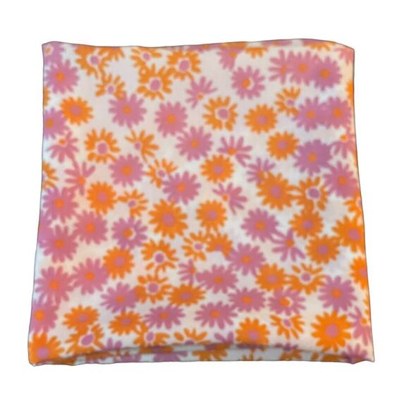 MNG Pink and Orange Floral Scarf - Picture 11 of 14